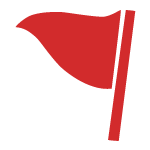 Flag Leadership Icon Red